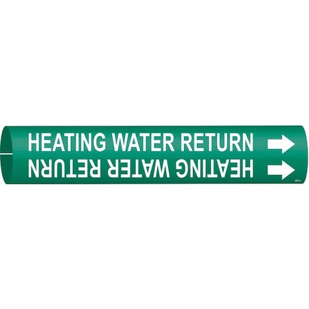 Pipe Marker, Heating Water Return, Green, 4327-B MPN:4327-B