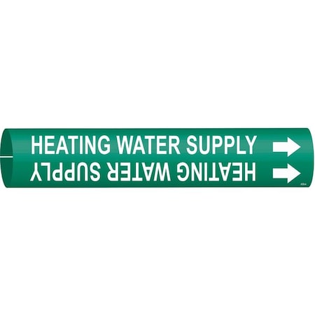 Pipe Marker, Heating Water Supply, Green, 4328-B MPN:4328-B