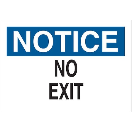 Exit Sign, Aluminum, 14