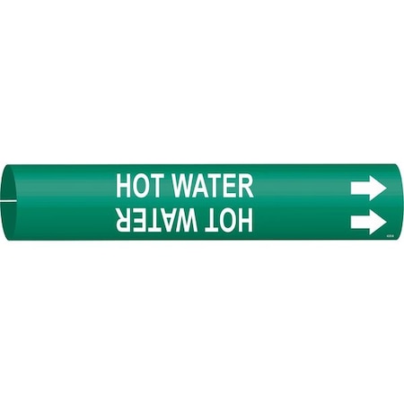 Pipe Marker, Hot Water, Gn, 1-1/2to2-3/8 In MPN:4335-B
