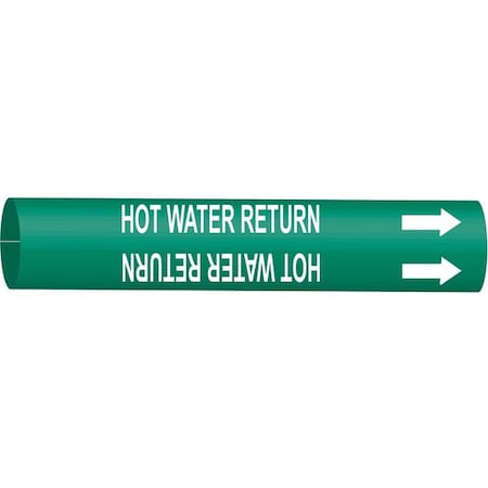 Pipe Markr, Hot Water Return, Gn, 10to15 In MPN:4337-H