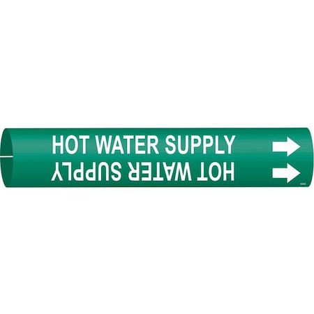Pipe Marker, Hot Water Supply, Gn, 4 to6 In MPN:4338-D