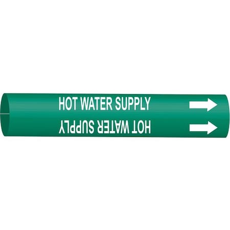 Pipe Markr, Hot Water Supply, Gn, 10to15 In MPN:4338-H