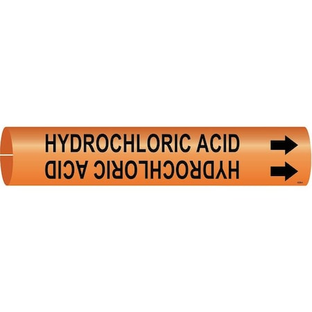Pipe Marker, Hydrochloric Acid, Og, 4to6 In MPN:4339-D