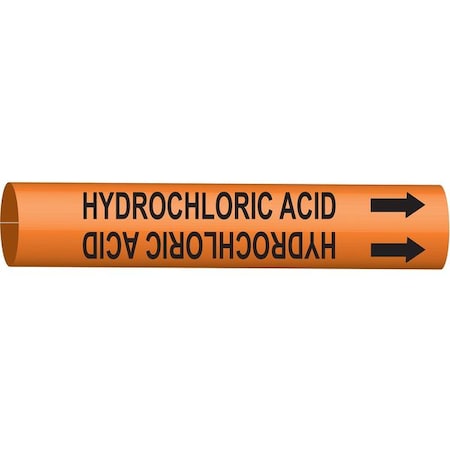 Pipe Mrkr, Hydrochloric Acid, 8in H, 16in W MPN:4339-F