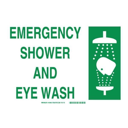 Emergency Shower And Eye Wash, 10 in x 14 in, Rectangle, Aluminum, 43482 MPN:43482