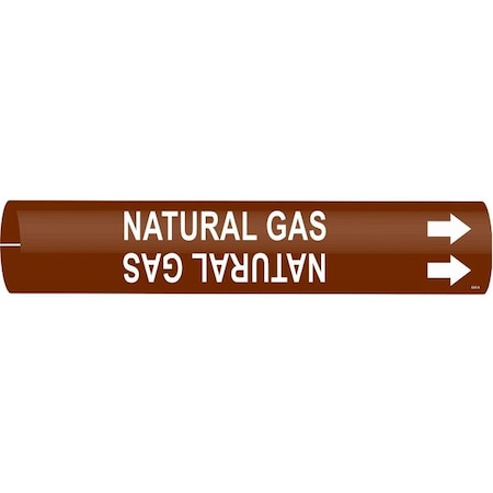 Pipe Marker, Natural Gas, Br, 3/4to1-3/8 In MPN:4349-A