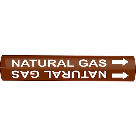 Pipe Marker, Natural Gas, Br, 8 to9-7/8 In MPN:4349-G