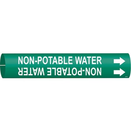 Pipe Marker, Non-Potable Water, Gn, 4to6 In MPN:4351-D