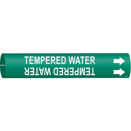Pipe Marker, Tempered Water, Grn, 4 to 6 In MPN:4371-D