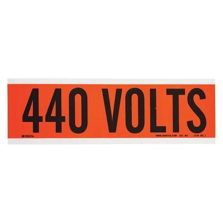 Voltage Card, 1 Marker, 440 Volts MPN:44113