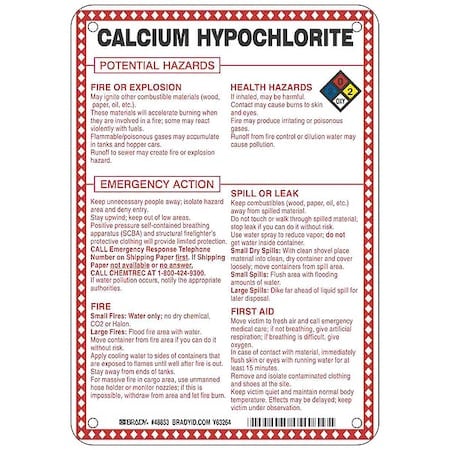 Chemical Sign, 10 in Height, 7 in Width, Rectangle MPN:48853