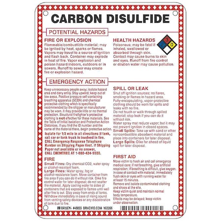 Chemical Sign, 10 in Height, 7 in Width, Rectangle MPN:48855