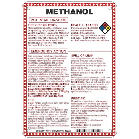 Chemical Sign, 10 in Height, 7 in Width, Rectangle MPN:48879