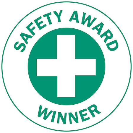 Hard Hat Emblem Labl, 2in. dia., Vinyl, PK4, 49555 MPN:49555