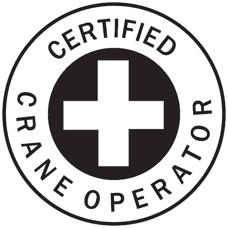 Hard Hat Label, Vinyl, Circle, White MPN:49560