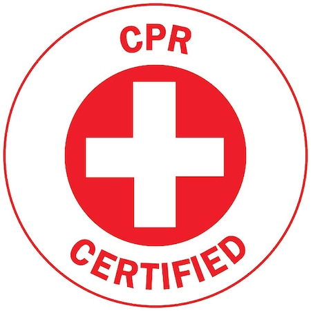 HardHatLabel, Vinyl, Circle, White, PK4 MPN:49561