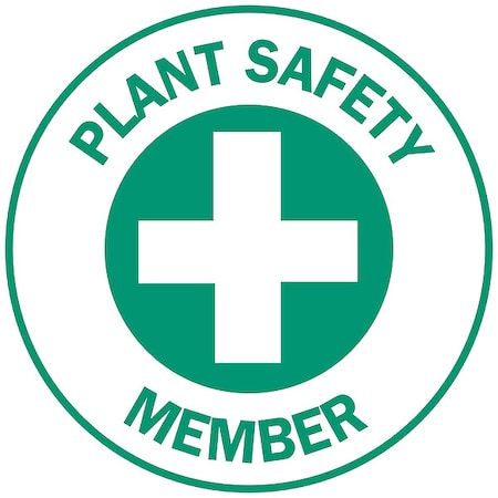 Hard Hat Emblem Labl, 2in. dia., Vinyl, PK4, 49571 MPN:49571