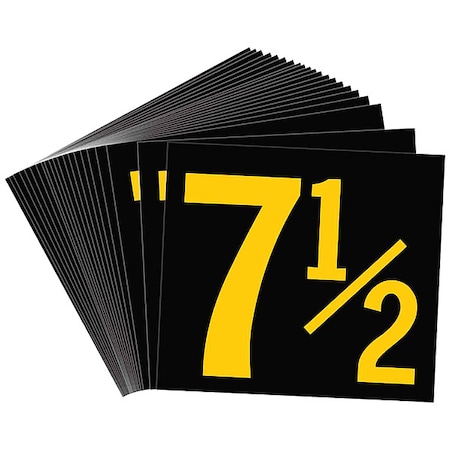 NumberLabel, Polyester, 4-3/4inH, 3inW, PK25 MPN:50010