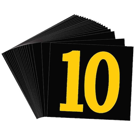 NumberLabel, Polyester, 4-3/4inH, 3inW, PK25 MPN:50011