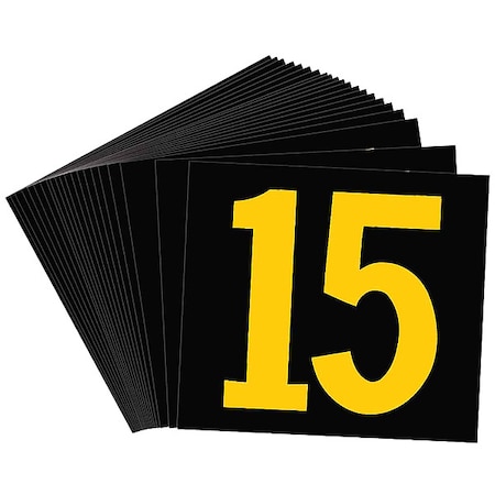 NumberLabel, Polyester, 4-3/4inH, 3inW, PK25 MPN:50012