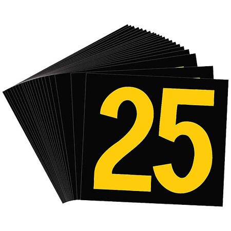 NumberLabel, Polyester, 4-3/4inH, 3inW, PK25 MPN:50013