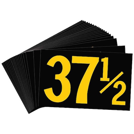 NumberLabel, Polyester, 4-3/4inH, 3inW, PK25 MPN:50014