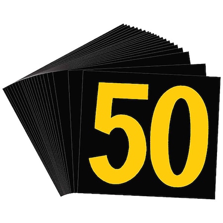 NumberLabel, Polyester, 4-3/4inH, 3inW, PK25 MPN:50015