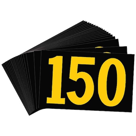 NumberLabel, Polyester, 4-3/4inH, 3inW, PK25 MPN:50018