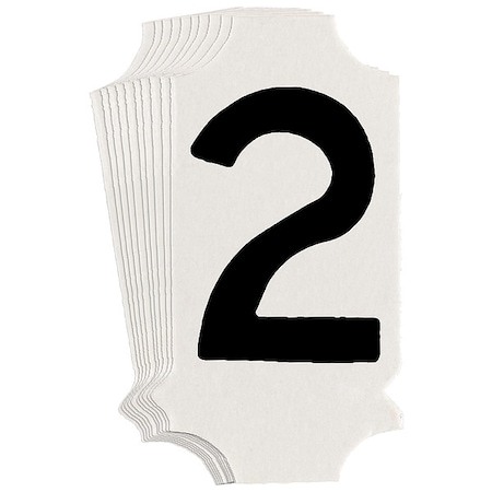 NumberLabel, 1-3/4inH, 7/8inW, PK10 MPN:5010P-2