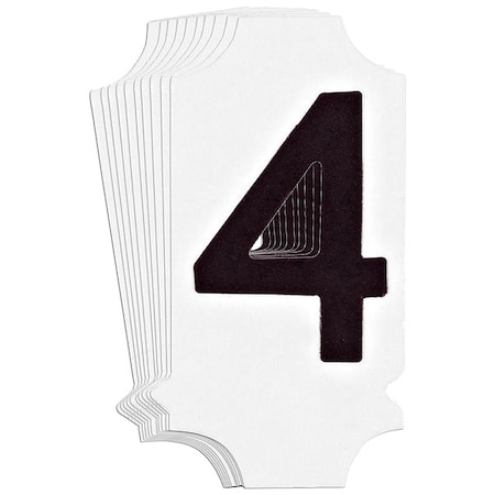 NumberLabel, Polyester, 1-3/4inH, 1inW, PK10 MPN:5010P-4