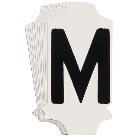 LetterLabel, Polyester, 1-3/4inH, 1inW, PK10 MPN:5010P-M