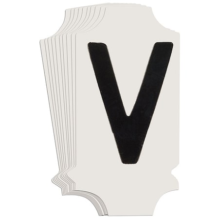 LetterLabel, Polyester, 1-3/4inH, 1inW, PK10 MPN:5010P-V