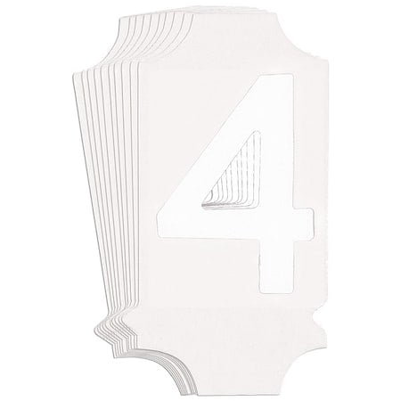 NumberLabel, Polyester, 1-3/4inH, 1inW, PK10 MPN:5040P-4