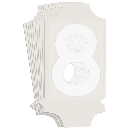 NumberLabel, 1-3/4inH, 7/8inW, PK10 MPN:5040P-8