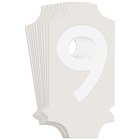 NumberLabel, 1-3/4inH, 7/8inW, PK10 MPN:5040P-9