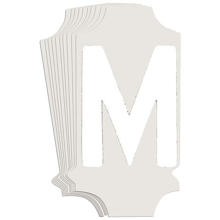 LetterLabel, Polyester, 1-3/4inH, 1inW, PK10 MPN:5040P-M