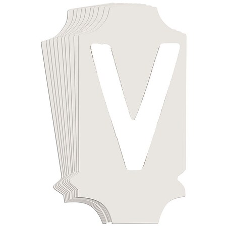 LetterLabel, Polyester, 1-3/4inH, 1inW, PK10 MPN:5040P-V