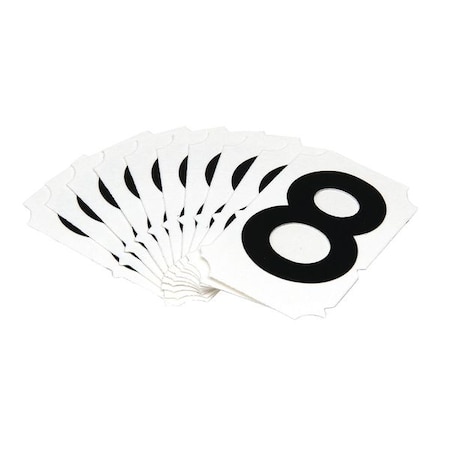 NumberLabel, Polyester, 2inH, 1-5/8inW, PK10 MPN:5050-8