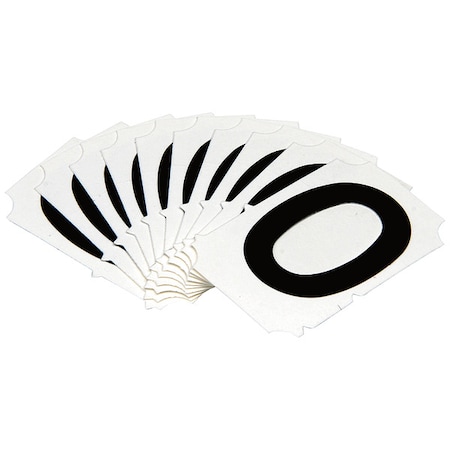 NumberLabel, Polyester, 2inH, 1-3/4inW, PK10 MPN:5050P-0