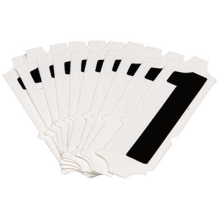 Number Label, Polyester, 2 in H, 3/4 in W, PK10 MPN:5050P-1