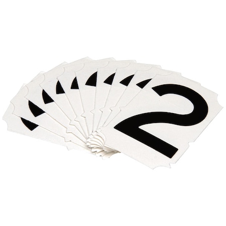 NumberLabel, Polyester, 2inH, 1-5/8inW, PK10 MPN:5050P-2