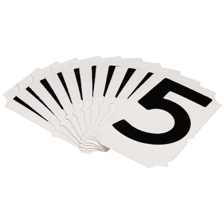 NumberLabel, Polyester, 2inH, 1-5/8inW, PK10 MPN:5050P-5