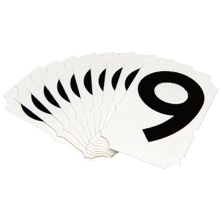 NumberLabel, Polyester, 2inH, 1-5/8inW, PK10 MPN:5050P-9