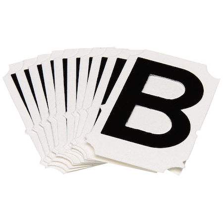 LetterLabel, Polyester, 2inH, 1-5/8inW, PK10 MPN:5050P-B