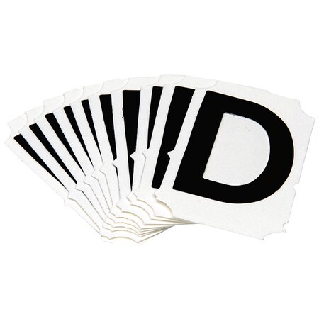 LetterLabel, Polyester, 2inH, 1-5/8inW, PK10 MPN:5050P-D