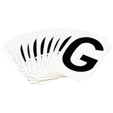 LetterLabel, Polyester, 2inH, 1-5/8inW, PK10 MPN:5050P-G