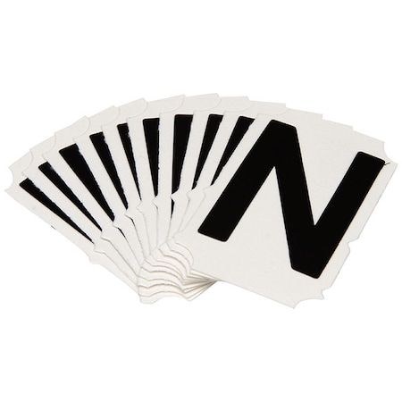 LetterLabel, Polyester, 2inH, 1-5/8inW, PK10 MPN:5050P-N
