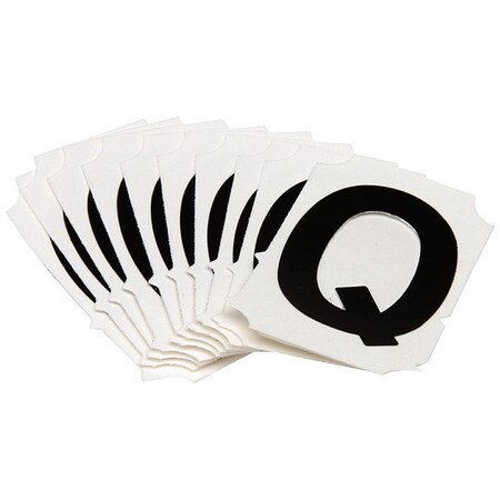 LetterLabel, Polyester, 2inH, 1-5/8inW, PK10 MPN:5050P-Q