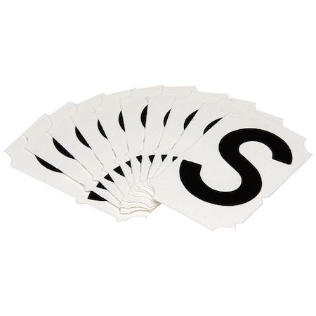 LetterLabel, Polyester, 2inH, 1-5/8inW, PK10 MPN:5050P-S